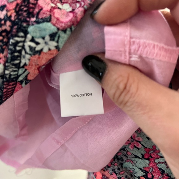 Evereve Sutton Dark Pink Floral Long Sleeve Belted Mini Dress Size Large - Picture 7 of 10